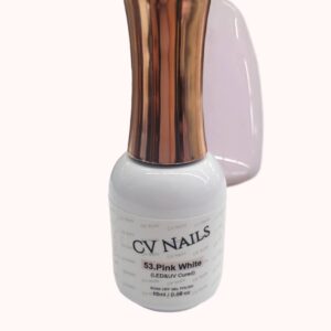 CV NAILS GEL POLISH #53 - PINK WHITE