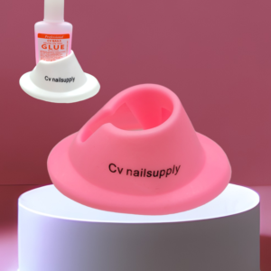 SOFT RUBBER NAIL POLISH BOTTLE HOLDER - PINK