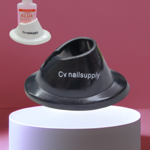 SOFT RUBBER NAIL POLISH BOTTLE HOLDER - BLACK